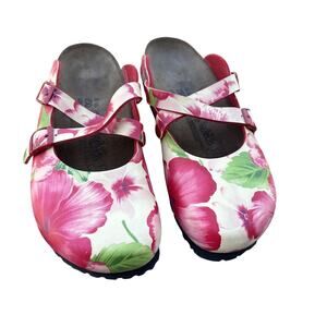 Birki’s by Birkenstock Women's 8 US 39 EU Maria Floral slip on Clogs Open Heel